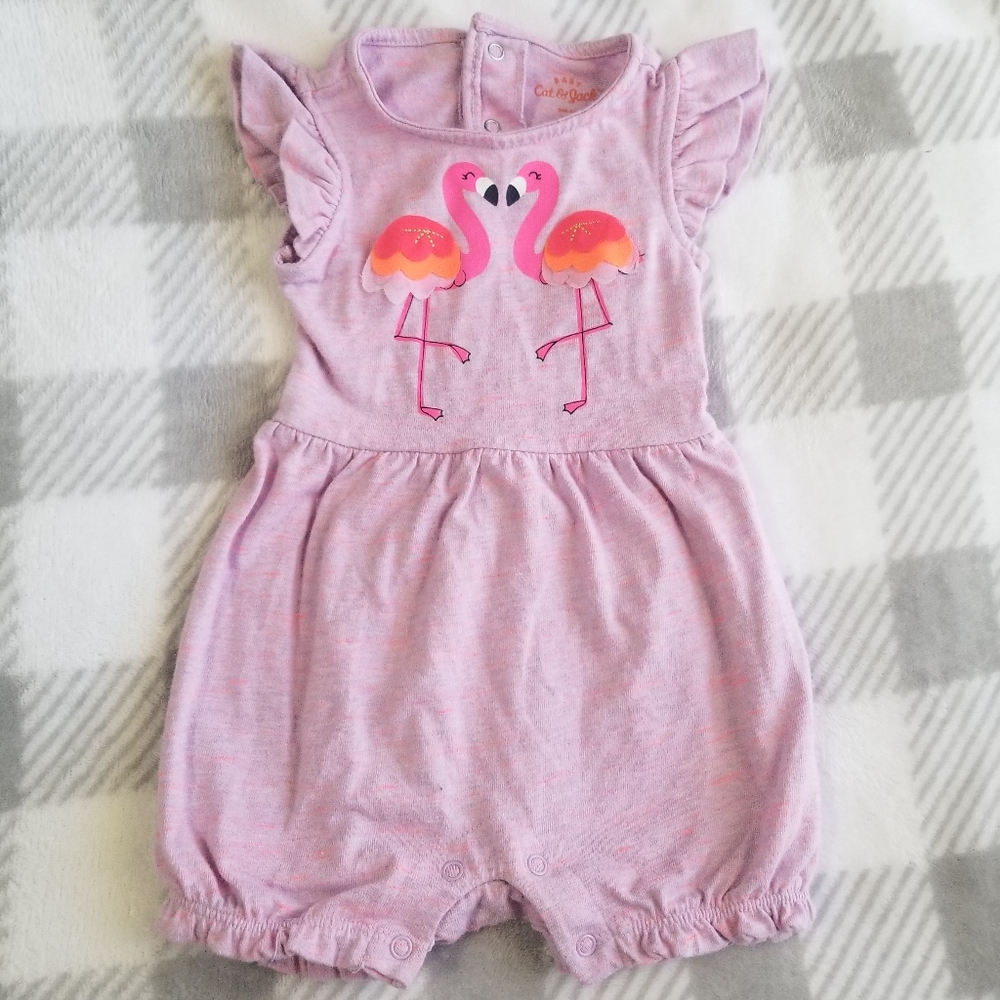 Cat & Jack Flamingo Back-Out Outfit 3-6M